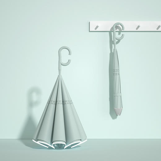 【反向伞双层雨伞】加大伞长柄伞 汽车伞车载伞 加厚双人伞晴雨两用雨伞 商品图11