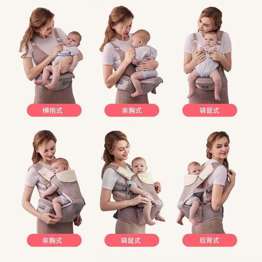 抱抱熊腰凳婴儿背带轻便四季多功能宝宝托抱娃神器前后两用式夏季 国际髋关节协会IHDI权威认证 商品图3