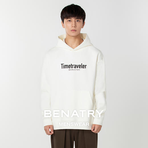 贝纳川字母连帽男士休闲卫衣ECP324005401 商品图3