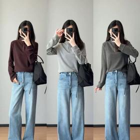 2025时髦洋气半拉链显瘦气质立领卫衣运动休闲长袖T恤女春季新款！