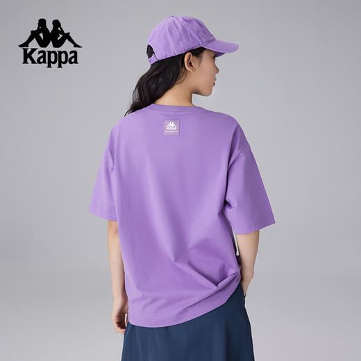 Kappa卡帕背靠背2025新款情侣纯棉宽松短袖男运动休闲T恤上衣女款 商品图4