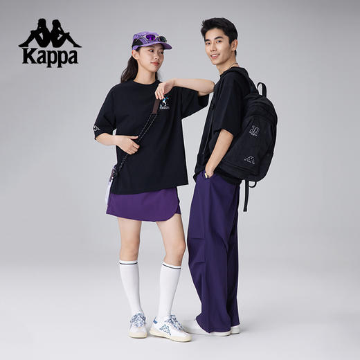 Kappa卡帕背靠背2025新款运动短袖情侣圆领T恤男美式宽松上衣女款 商品图0