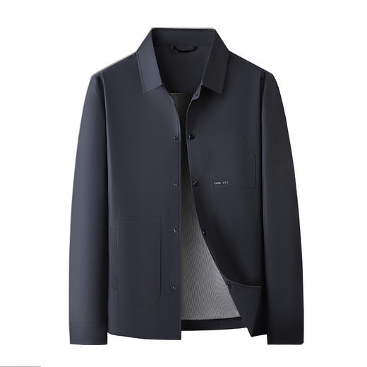 【新款DWD】大依优型大码商务夹克男士春秋季新款加肥加大码宽松长袖外套上衣 商品图7