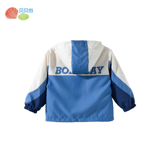 贝贝怡【防泼水】2025新款春夏男童外套户外运动防风连帽儿童夹克ZB1ES045 商品图10