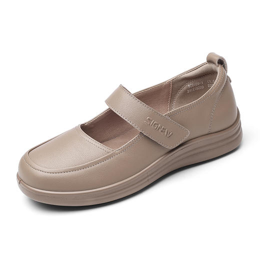 信诺真皮软底单鞋女款透气百搭妈妈鞋2025春季新款中老年休闲皮鞋5C8166-1 商品图4