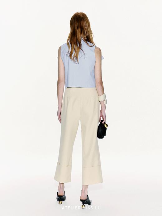 【飞马晴空】立体裁片拼接设计无袖衬衫上衣 商品图2