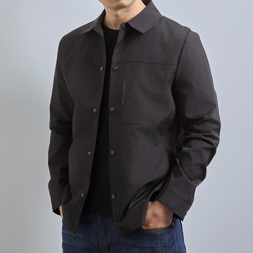 【新款DWD】大依优型加肥加大码休闲翻领夹克高级春秋新款商务夹克衫上衣男士 商品图8