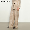 NEELLY纳俪商场同款春新款时尚扎染休闲直筒裤女百搭垂感随性长裤N25023H01111 商品缩略图0