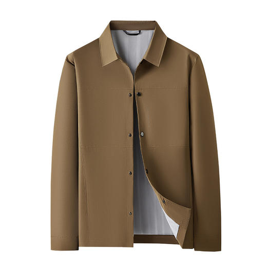 【新款DWD】大依优型加肥加大码休闲翻领夹克高级春秋新款商务夹克衫上衣男士 商品图7