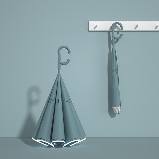 【反向伞双层雨伞】加大伞长柄伞 汽车伞车载伞 加厚双人伞晴雨两用雨伞 商品图12