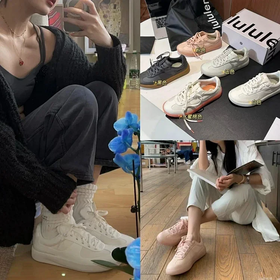 半个娱乐圈都在穿～ 情侣款训练板鞋 舒适百搭防滑耐磨低帮休闲鞋（建议拍大一码）