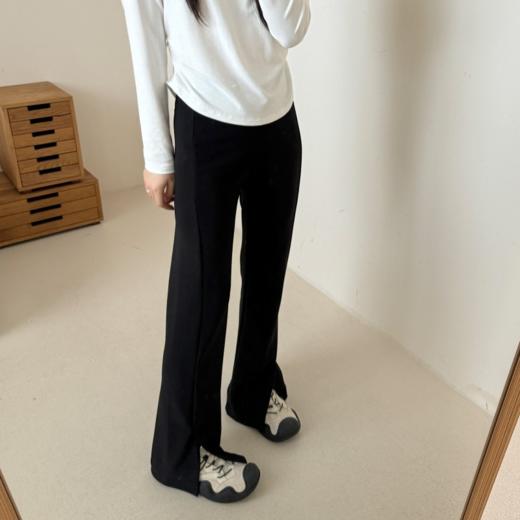 Beau Muse 高腰垂感开叉喇叭裤 I 大弹力塑形 收腹显瘦 优化身材比例 包容体重85-135斤【72h内发货】 商品图4