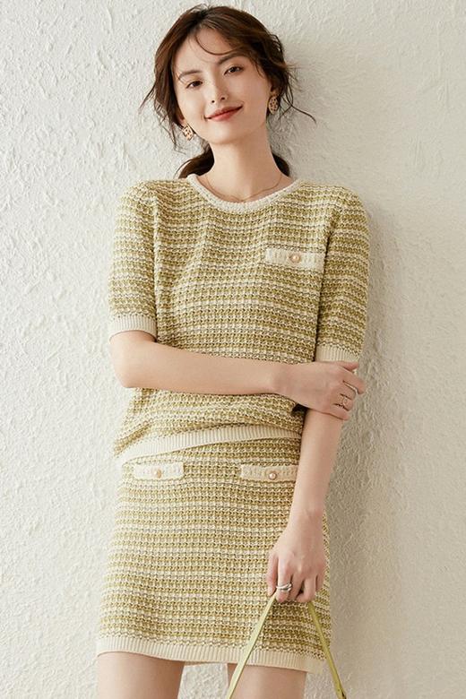 LOUIS YAO/白鹿语 香奈儿风针织半裙套装 11584 商品图5