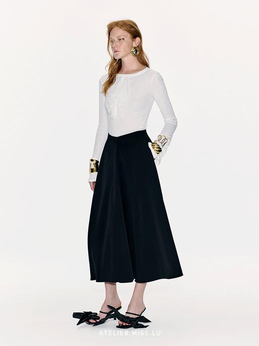 【周末美术馆】捏褶设计大摆A字伞裙 商品图3