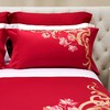 【春上新】10楼罗卡芙ROYALCOVER100支全棉绣花欧式婚庆 红色四件套 贝拉之恋-红240* 240cm吊牌价8980元 活动价4980元 商品缩略图3