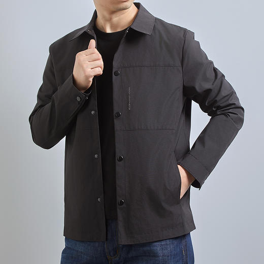 【新款DWD】大依优型加肥加大码休闲翻领夹克高级春秋新款商务夹克衫上衣男士 商品图2