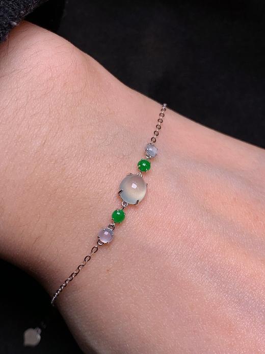 蛋面翡翠手链 商品图4