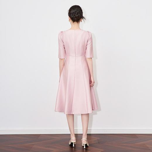 【高货wl】全新升级【铂金会员330/天猫439/差价109】(22057)洛诗琳新款春夏时尚高品质气质礼服裙钉钻圆领名媛连衣裙 商品图1