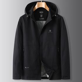 【可拆卸帽】【DWP】大依优型大码运动休闲夹克衫上衣男春季加肥大码户外登山服外套