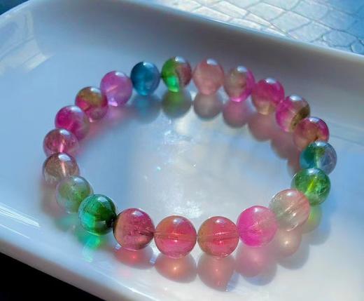 9mm-10mm单圈西瓜碧玺手串 商品图0