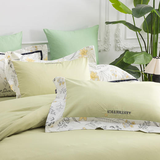 多喜爱 全精梳棉斜纹四件套 安盈【精美刺绣】【礼盒包装】 精梳全棉 透气耐用  斜纹织造 商品图3