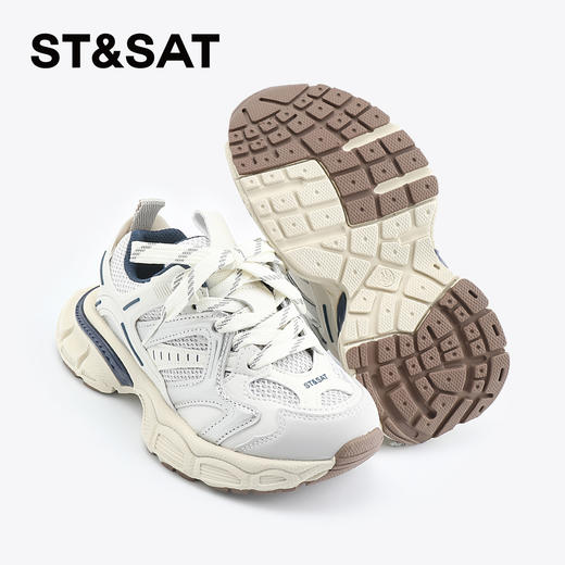 【童鞋】星期六机能风网面透气男女童老爹鞋SSD1192L1B 商品图2