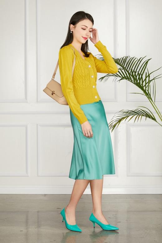 Le Malene 珍珠纽扣装饰针织开衫 11551 商品图1