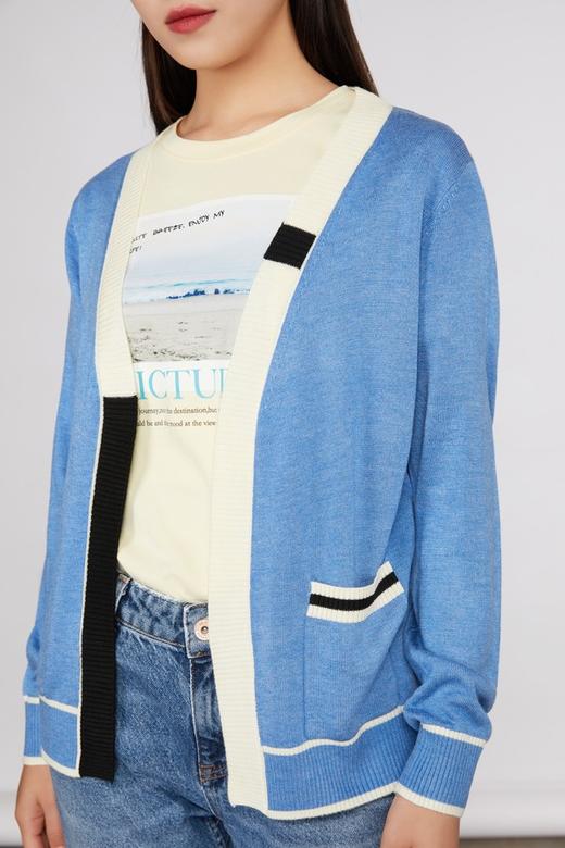 Stay2Weeks 黑白撞色蓝色开衫外套 11547 商品图3