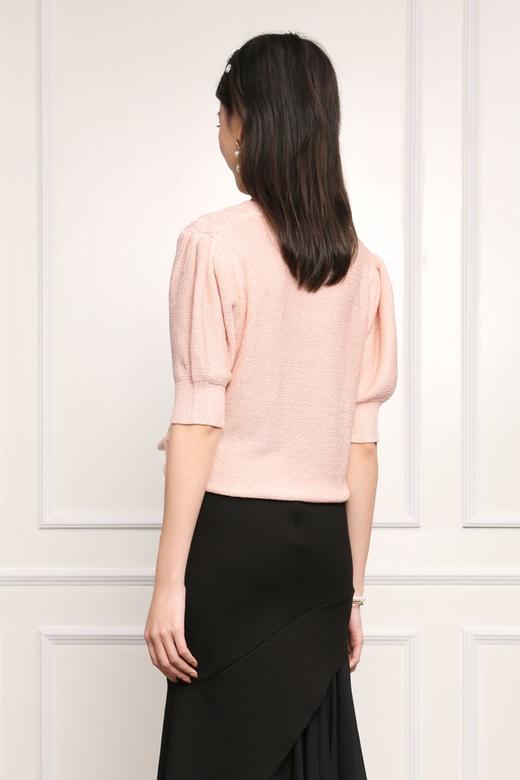 Le Malene 圆领粉色钩花针织上衣 11712 商品图2