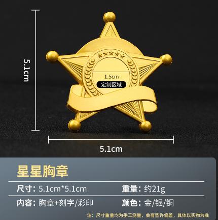 金属徽章定制雕刻logo会议徽章公司企业活动金属胸牌无需模具 商品图0