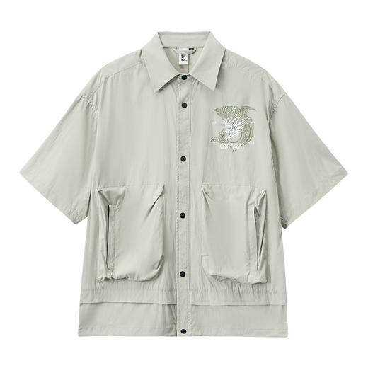 ONIARAI/鬼洗25春夏新品袋着旅行鲸鱼凉感短袖衬衫男女款 B740027 商品图3