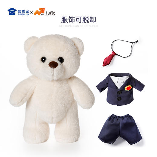 【实付满199送钥匙扣】【检察官站姿熊】可定制创意毛绒职业小熊公仔儿童玩具服装可脱送礼礼物 商品图3