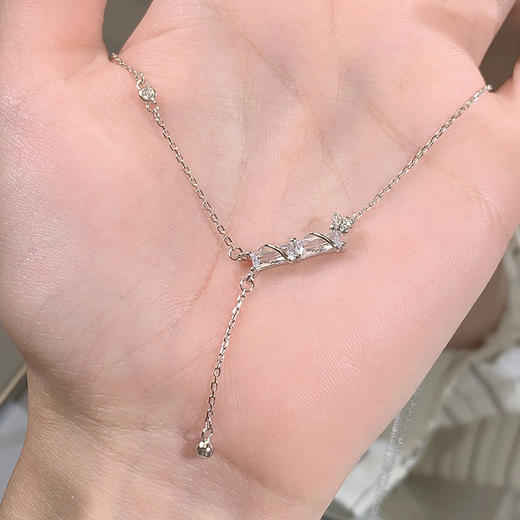 【节节高升】卡蒂罗/KADER 冰晶竹节项链 考试学业上岸 新中式有你竹够大颗锆石流苏设计拼接链 好运平安 商品图2