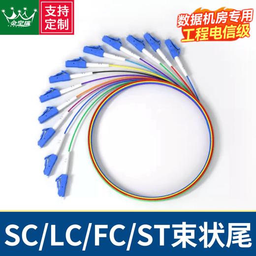热销@ 12芯sc束状尾纤单模尾纤LC/FC/SC/ST 12芯束装单模光纤跳线lc束状终端盒配线架内部熔接纤线 商品图0