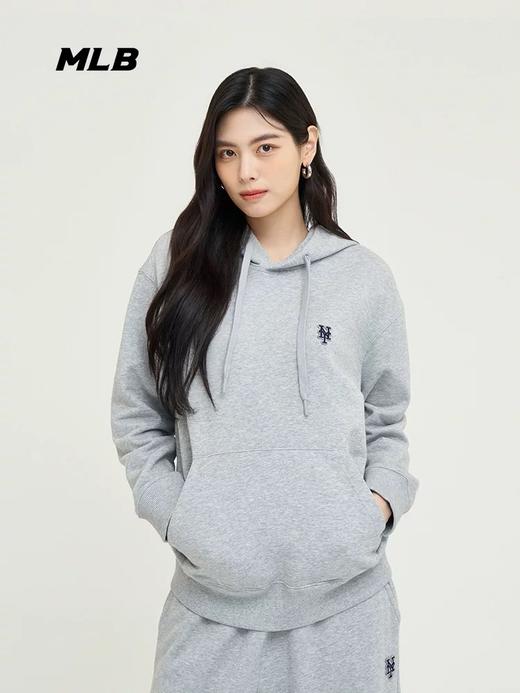 MLB男女情侣纯色套头宽松时尚连帽运动卫衣24秋季新款3AHDB0144【无货退款介意勿拍】 商品图3