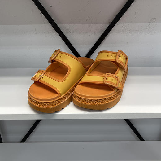 COACH/蔻驰 Lainey 女士可调节平底休闲一字拖厚底橡胶凉鞋 商品图1