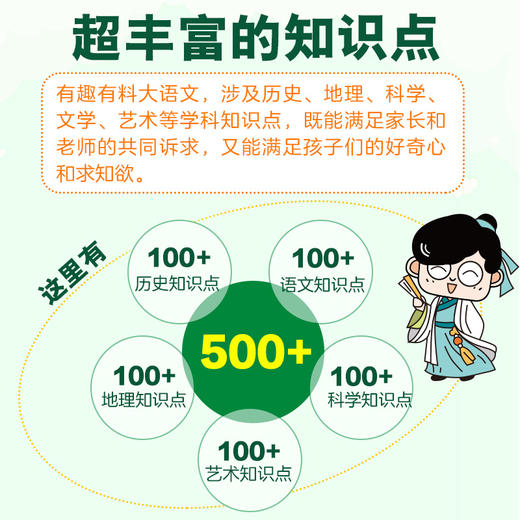 《曲小奇爱上语文课》1-3年级  全6册  100+历史知识点、语文知识点、地理知识点、科学知识点、艺术知识点 配套150集超人气有声剧 商品图4