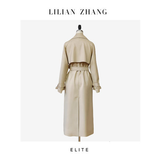 E-“定制”——静奢风 ——都市摩登——风尚之选——系带长款风衣 2407007 商品图2