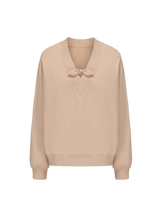 【月光之兔】兔耳蝴蝶结拼接设计廓形卫衣 商品图4