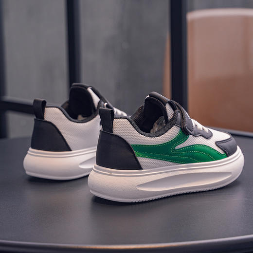 儿童秋季小白鞋运动鞋男女童软底中大童皮面透气防滑轻便百搭小白鞋24-38码 商品图11