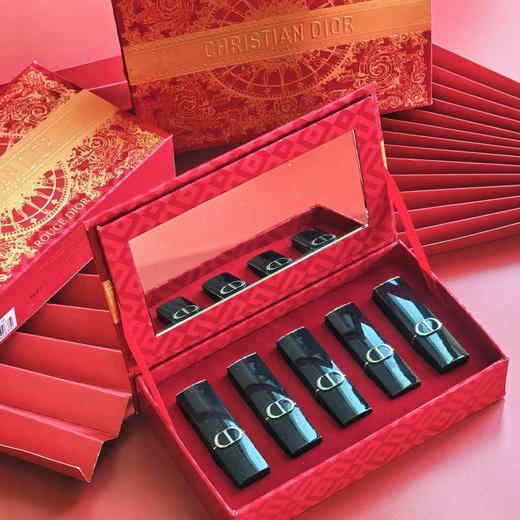 迪奥蛇年限定口红五件套丨蓝金烈焰口红小样五件套 1.5g*5支 商品图3
