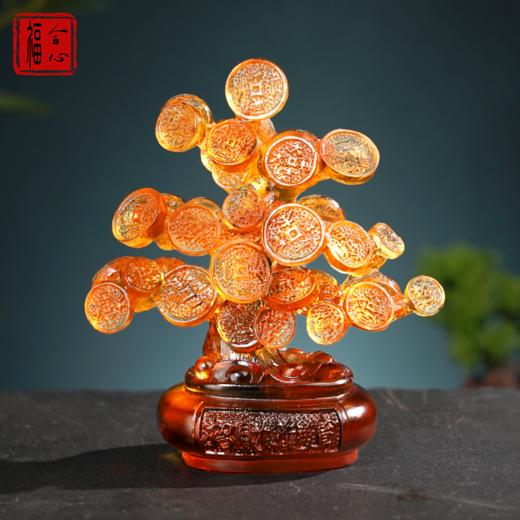 【蓝禧老师推荐】古法琉璃发财树 商品图4