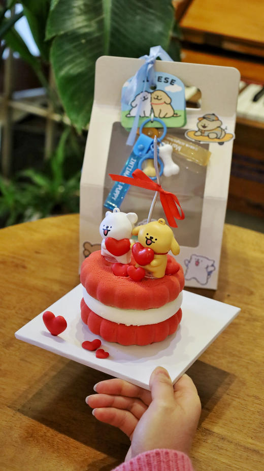 爱心线条小狗饼干慕斯 商品图6