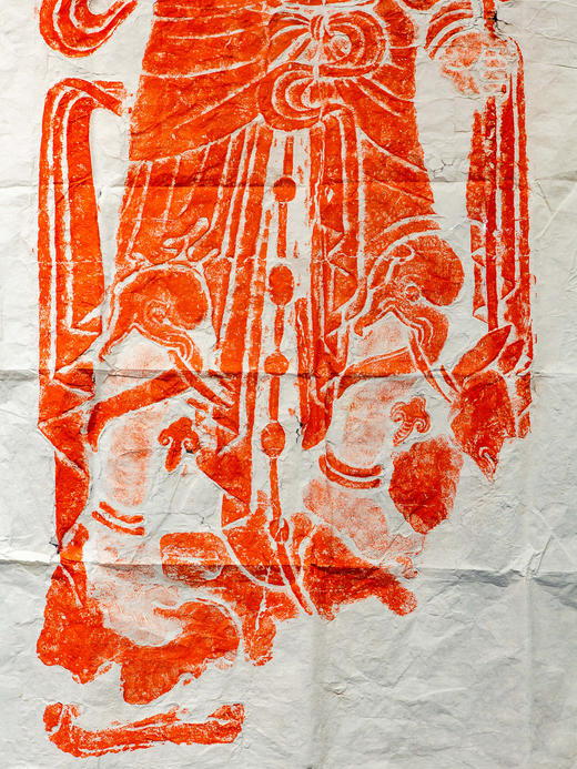 安阳灵泉寺迦毗罗与那罗延神王巨幅拓片（一套两张） 商品图5