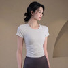 跃牌【瑜堂系列】条纹运动短袖t恤女新款透气健身短袖夏季显瘦瑜伽服上衣JYTD001 商品缩略图0