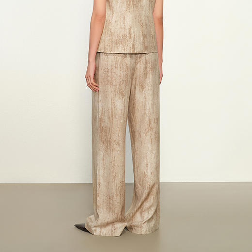 NEELLY纳俪商场同款春新款时尚扎染休闲直筒裤女百搭垂感随性长裤N25023H01111 商品图1