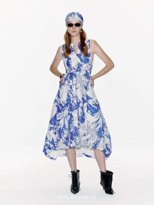 【奥法庄园】品牌定染印花桑蚕丝亚麻混纺丝巾 商品图2