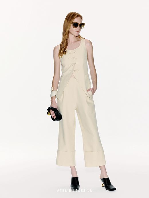 【奶酪兔耳】兔耳蝴蝶结收腰马甲上衣 商品图2