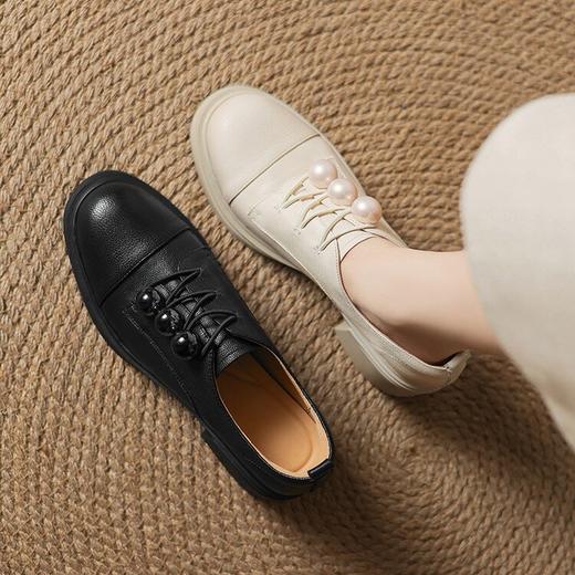 【预售5天】超轻超软舒适洋气乐福鞋厚底百搭圆头深口粗跟小皮鞋ZYY&A1140 商品图3