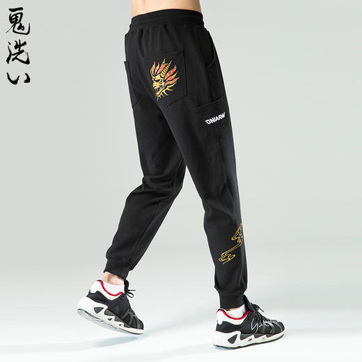 ONIARAI/鬼洗25春夏新品鬼和艺圣兽多袋针织男式休闲长裤 25B0811 商品图1